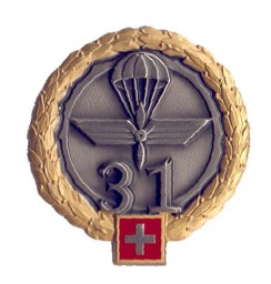 Bild von Fliegerbrigade 31 gold Béret Emblem Schweizer Luftwaffe