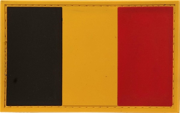 Bild von Belgien Flagge PVC Rubber Patch Abzeichen