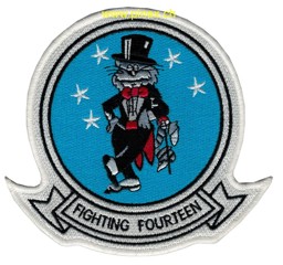 Bild von VF-14 Fighting Fourteen Tophatters Patch weiss