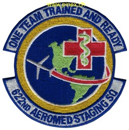 Bild von 622nd Aeromed Staging Squadron Abzeichen "one Team trained and ready"