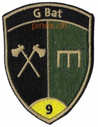 Bild von Genie Bataillon 9 gelb mit Klett Abzeichen