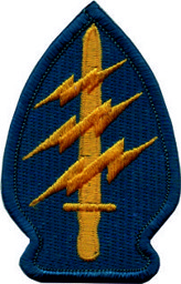 Bild von US Army special forces commande Beret Abzeichen Flash blau