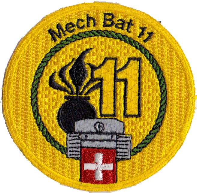 Bild von Mech Bat 11 grün Abzeichen Panzertruppe