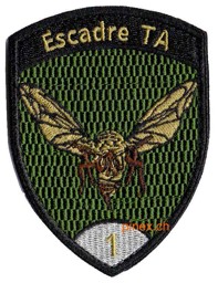 Bild von Escadre TA 1 blanc Badge avec Velcro