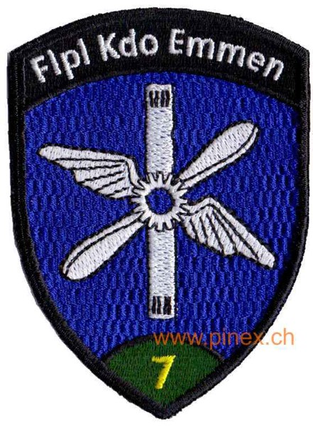 Bild von Flugplatzkommando 7 Emmen grün Stoffaufnäher Luftwaffe