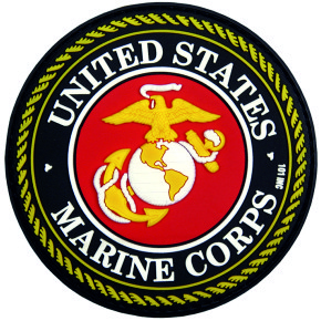 Bild von U.S. Marine Corps Logo Abzeichen rot schwarz PVC Rubber Patch
