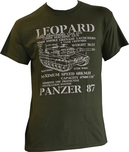 Bild von Leopard 2 Panzer 87 Schweizer Armee T-Shirt oliv