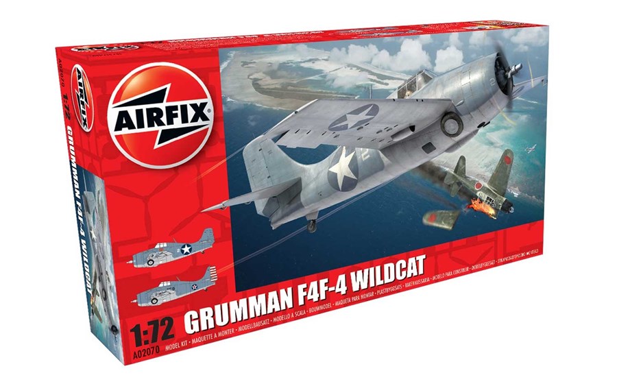 Bild von Airfix Grumman F4F-4 Wildcat Modellbausatz 1:72
