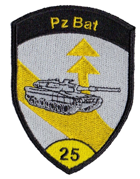 Immagine di Panzer Bat 25 Badge gelb ohne Klett