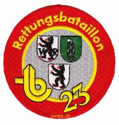 Bild von Badge Rettungsbataillon 23 gelb 