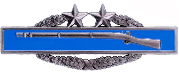 Bild von US Army Schützenspange WWII dritte Auszeichnung Kranz und 2 Sterne