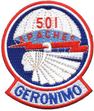 Bild von 501st Airborne Infanterie Regiment Abzeichen WWII Apaches GERONIMO