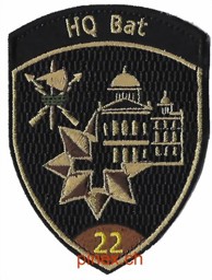 Bild von HQ Bat 22 braun mit Klett Militär Emblem