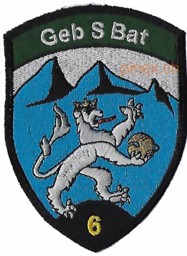 Bild von Geb S Bat 6 Gebirgsschützen Bataillon 6 schwarz ohne Klett