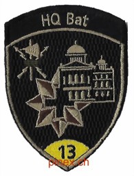 Bild von HQ Bat 13 gelb mit Klett Armee Badge