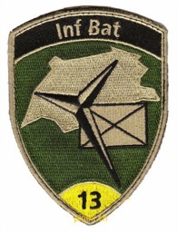 Bild von Infanterie Bat 13 gelb mit Klett Armeebadge