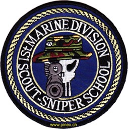 Bild von 1st Marine Division Scout-Sniper School Patch Abzeichen US Marines Sniper