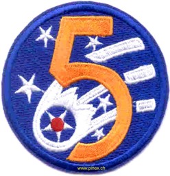 Bild von 5th Air Force Schulterabzeichen WW2 Abzeichen