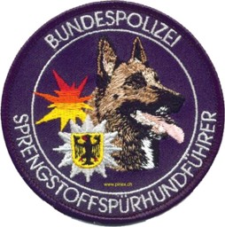 Bild von Bundespolizei Sprengstoffspürhundführer Malino blau Polizei Abzeichen Deutschland