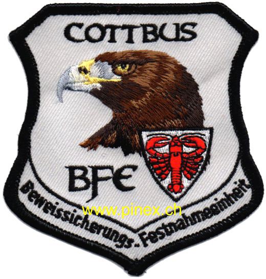 Bild von BFE Cottbus Beweissicherungs-Festnahmeeinheit Polizei Abzeichen mit Klett 