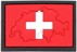 Bild von Schweizer Flagge PVC Rubber Abzeichen Umriss