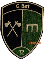 Bild von G Bat 12 Genie Bataillon 12 grün mit Klett