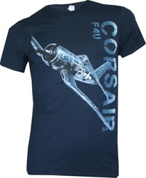 Bild von Corsair F4U T-Shirt blau meliert