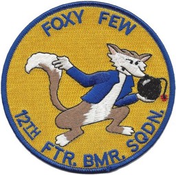 Bild von 12th Fighter Bomber Squadron "Foxy Few" US Air Force Abzeichen Patch