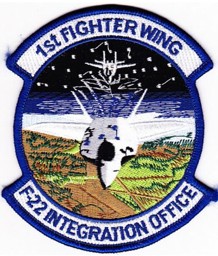 Bild von 1st Fighter Wing F-22 Raptor Integration Office US Air Force Aufnäher