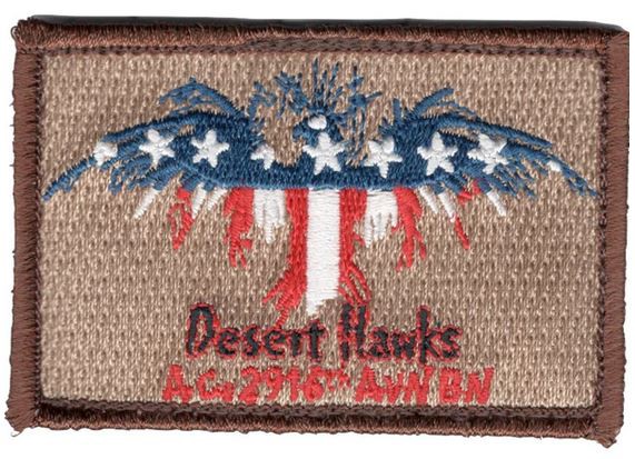 Image de A Company 2916th Aviation Bataillon Desert Hawks Abzeichen mit Klett