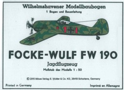 Bild von Focke-Wulf FW 190 Modellbaubogen (Karton)