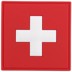 Bild von Schweizer Flagge quadratisch PVC Rubber Patch Abzeichen