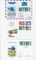 Image de Flupioniere Ersttagsbrief, Luftpostbrief Zürich Nairobi und Zürich - Kairo zum Gedenken an die Afrikaflüge von Mittelholzer, 3er Set