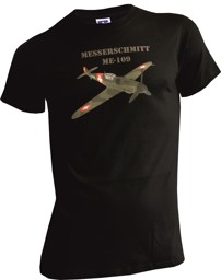 Bild von Messerschmitt ME-109 Schweizer Luftwaffe WWII T-Shirt schwarz