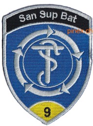 Bild von San Sup Bat 9 gelb ohne Klett dunkelblau