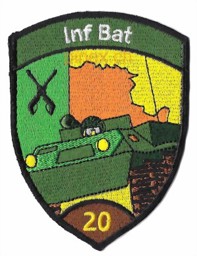 Bild von Inf Bat 20 braun ohne Klett Infanterie Schweizer Armee