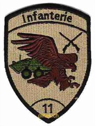 Bild von Infanterie 11 Abzeichen mit Klett Schweizer Armee