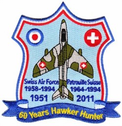 Bild von Hawker Hunter Jubi Aufnäher 1951-2011