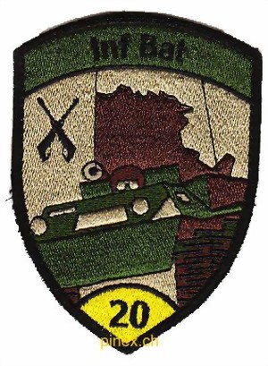 Image de Bataillon Infanterie 20 jaune avec velcro