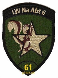 Bild von LW Na Abt 6-61 grün mit Klett Luftwaffenbadge