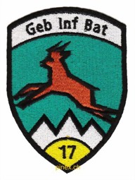 Bild von Geb Inf Bat 17 gelb Gebirgsinfanterieabzeichen ohne Klett Armee 21