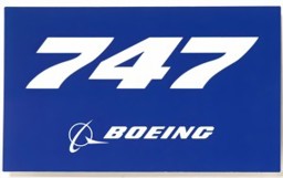 Bild von Boeing 747 Sticker blau mit Logo 