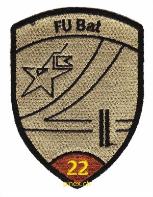 Bild von FU Bat 22 braun mit Klett Armee 21 Abzeichen