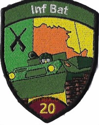 Image de Bataillon Infanterie 20 bordeaux sans velcro