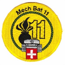 Bild von Mech Bat 11 Abzeichen Artillerie  Rand grün