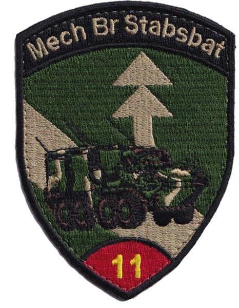 Immagine di Mech Br Stabsbat 11 rot Badge mit Klett 
