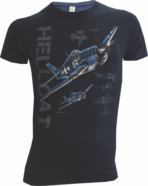 Bild von Grumman F6F Hellcat Warbird T-Shirt blau
