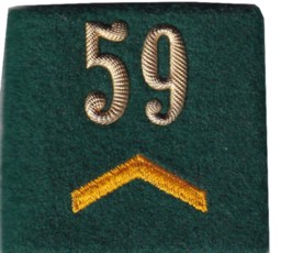 Image de Korporal Schulterpatte Infanterie 59. Preis gilt für 1 Stück