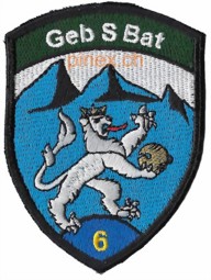 Bild von Geb S Bat 6 blau Gebirgsschützen Bataillon 6 ohne Klett Militärbadge