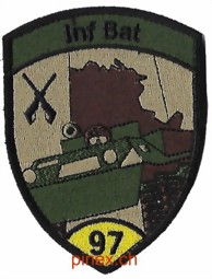 Bild von Inf Bat 97 gelb Infanterie Bataillon Militärabzeichen mit Klett